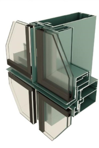 Structure Diagram of Series180、200 Hidden Frame Curtain Wall