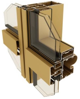 216 Series Clear Frame Unit CurtainWall Structure Diagram