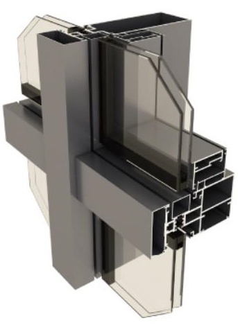 Structure Diagram of Series 163、183、193Thermal Barrier Curtain Wall