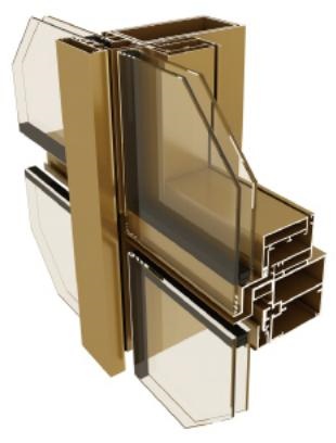 Structure Diagram of Series CRMD Thermal Barrier Semi-Hidden Frame Curtain Wall