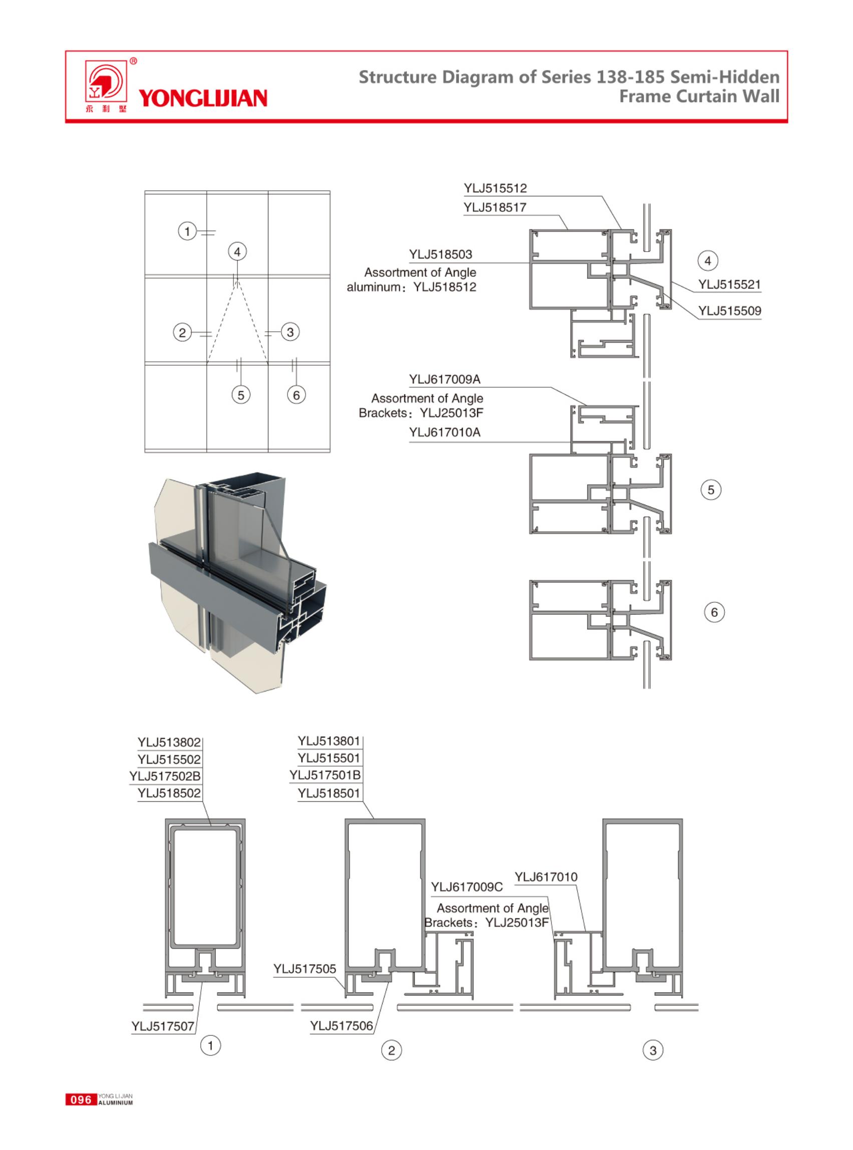 Structure Diagram of Series 138-185 HiddenFrame Curtain Wall (3).jpg