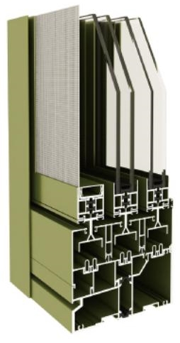 128 series insulated six track panoramic sliding window