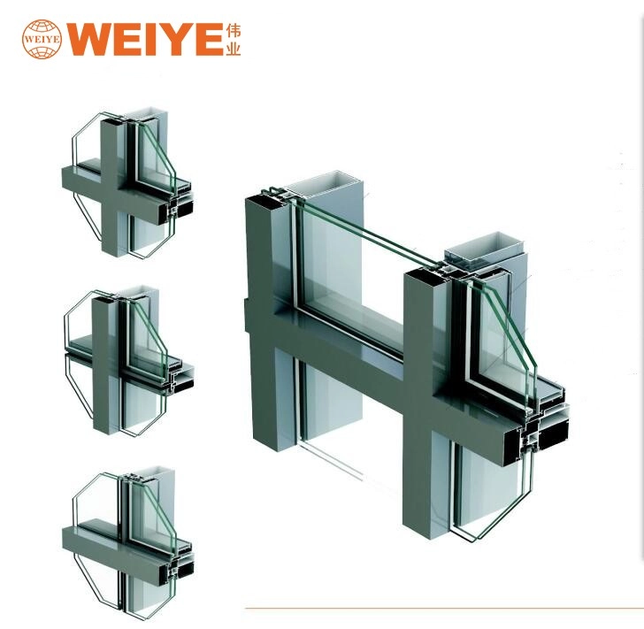 Extruded Aluminum Profile for Curtain Wall System